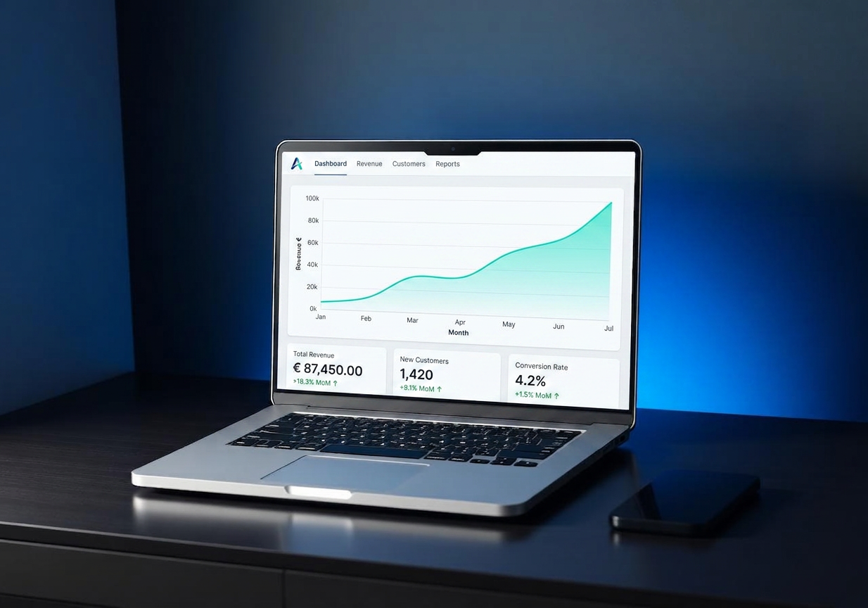 Moderni nettisivu kannettavalla tietokoneella